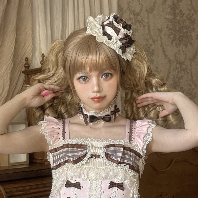Chocolate Tart · Lolita JSK Dress LE1184 - LolitaEraPink ChokerSChocolate Tart · Lolita JSK Dress LE1184