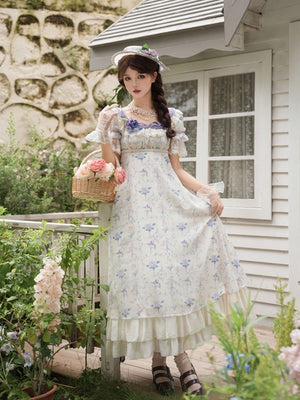 Classic Empire Waist OP Dress - LolitaEraFour - Piece JSK SetSClassic Empire Waist OP Dress