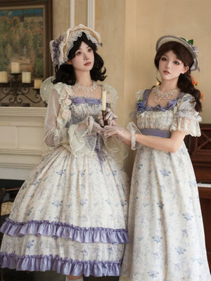 Classic Empire Waist OP Dress - LolitaEraFour - Piece JSK SetSClassic Empire Waist OP Dress