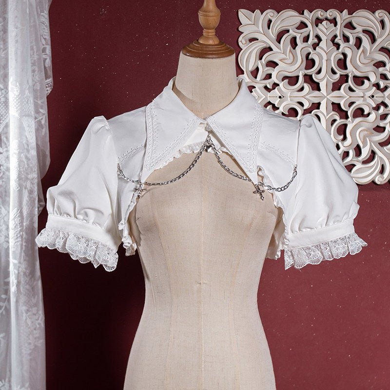 Contract Cross Gothic Black & White JSK - LolitaEraBlack JSKSContract Cross Gothic Black & White JSK