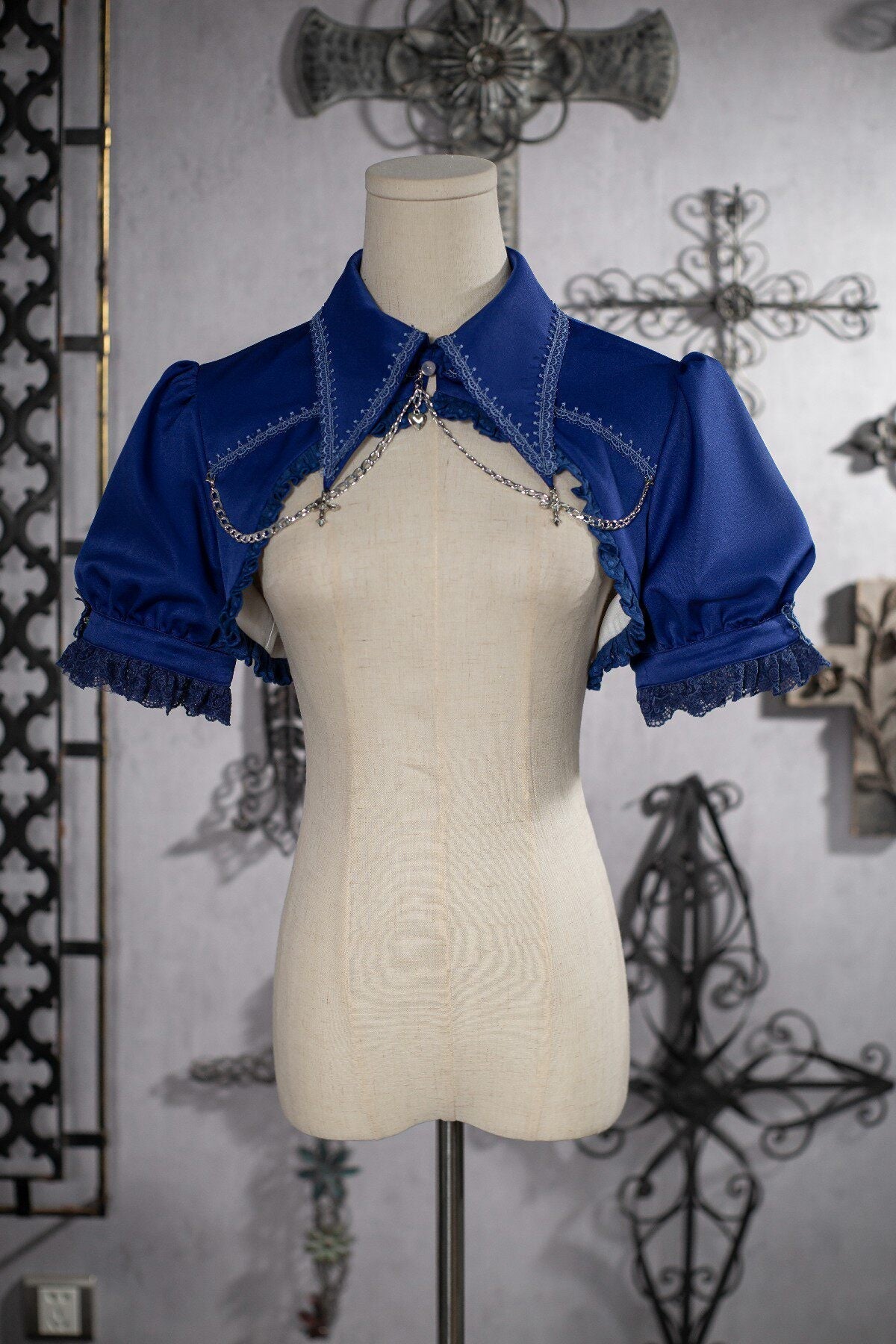 Contract Cross Gothic Blue Pink Purple JSK - LolitaEraBlueSContract Cross Gothic Blue Pink Purple JSK