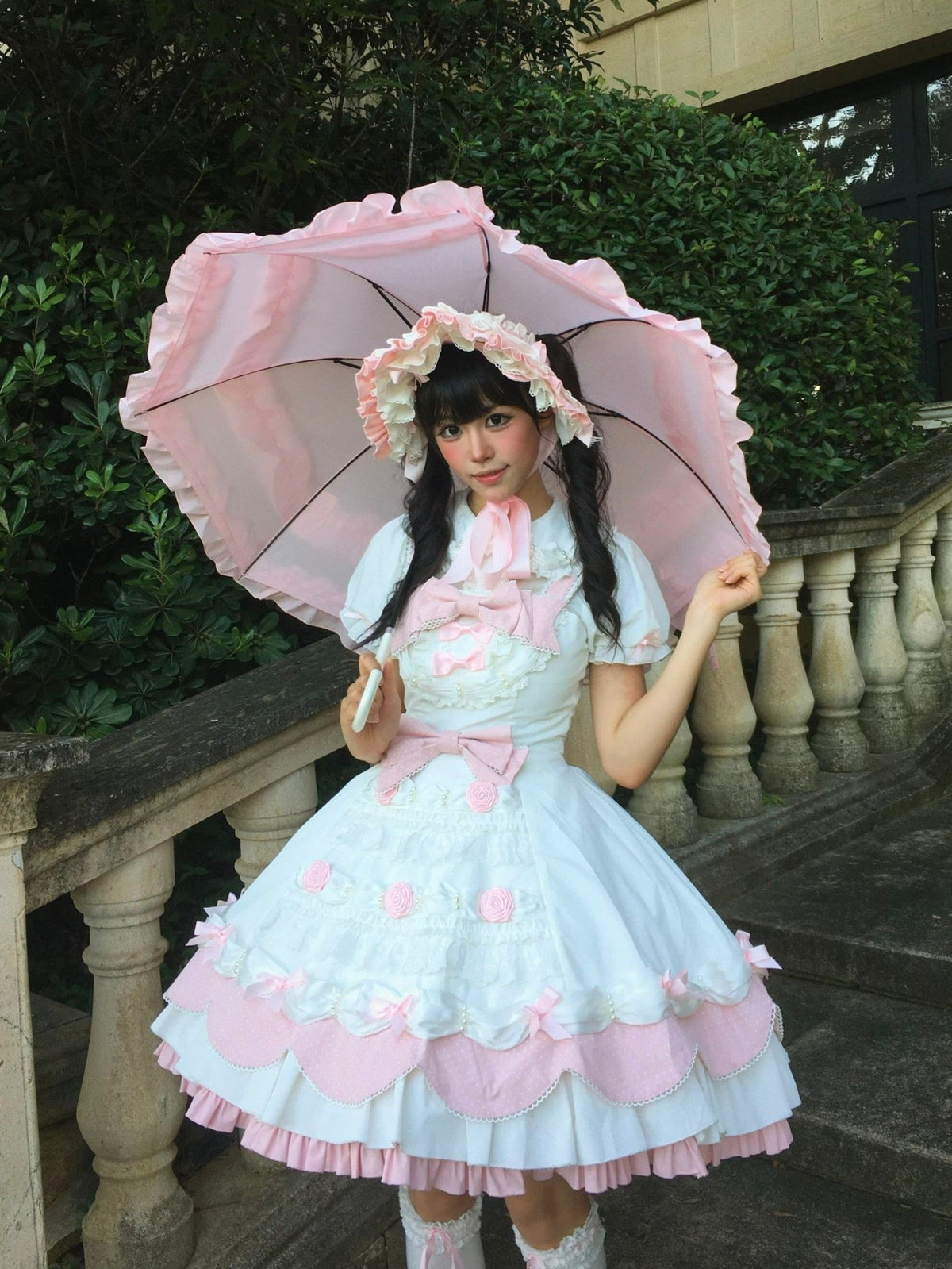 Cream Piping Cake Vintage Old-School Sweet Lolita Dress - LolitaEra