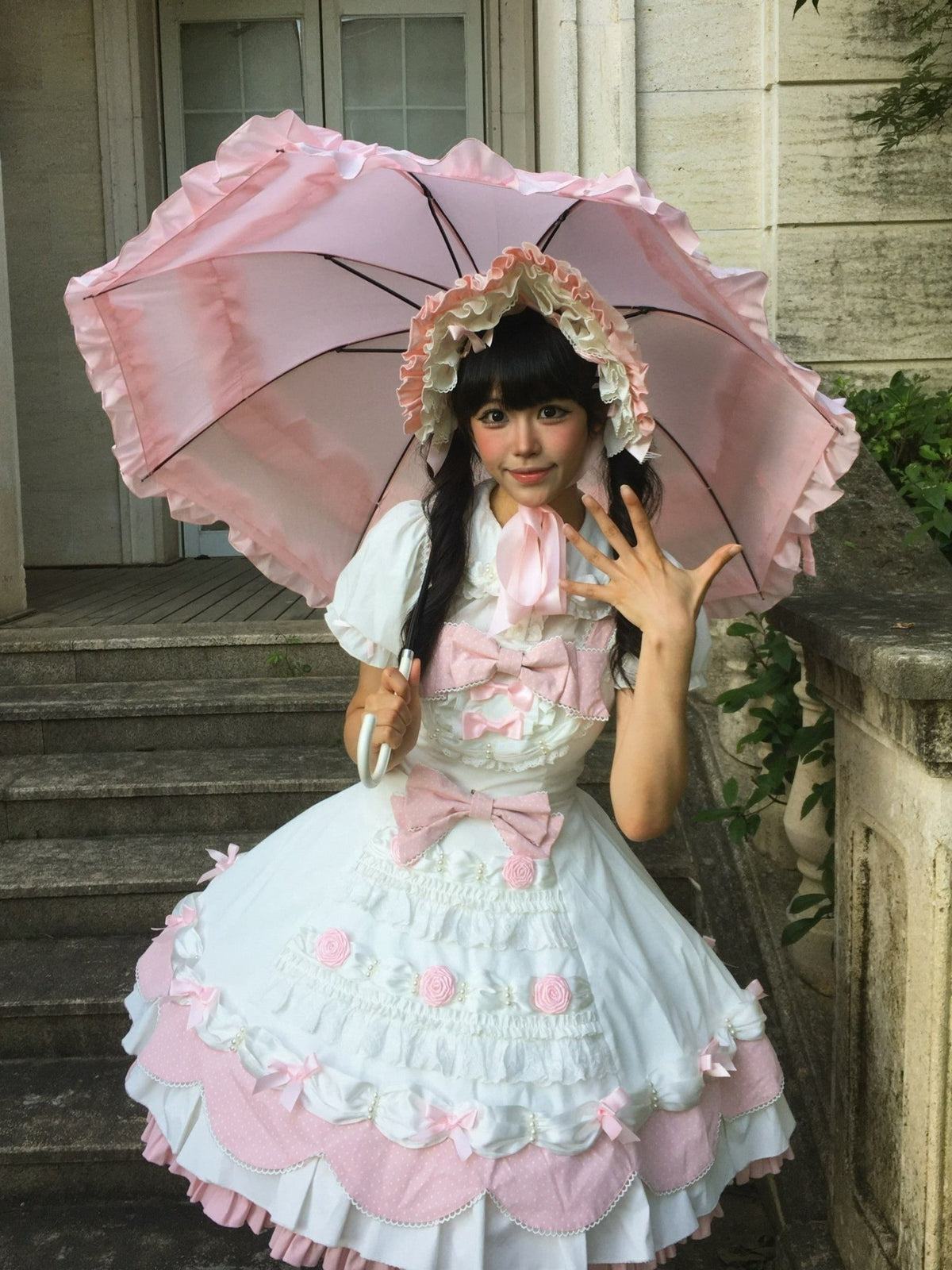 Cream Piping Cake Vintage Old-School Sweet Lolita Dress - LolitaEra