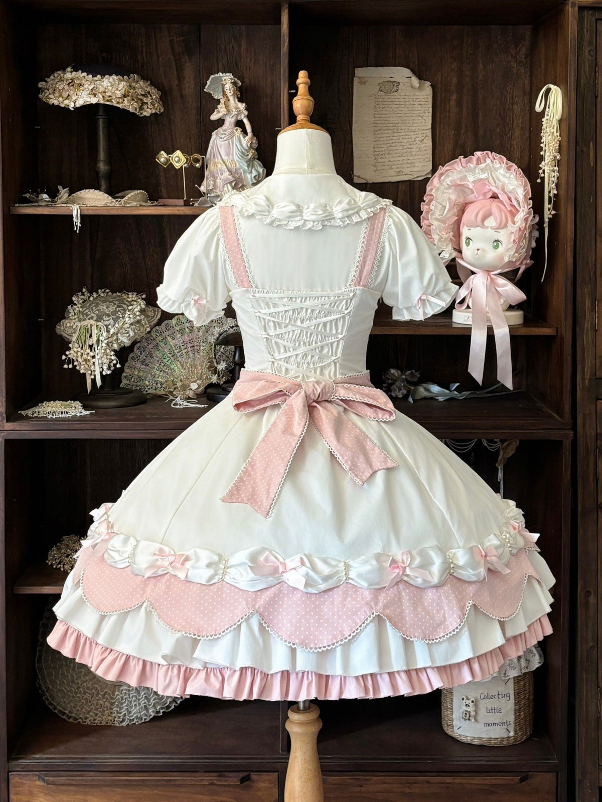 Cream Piping Cake Vintage Old-School Sweet Lolita Dress - LolitaEra
