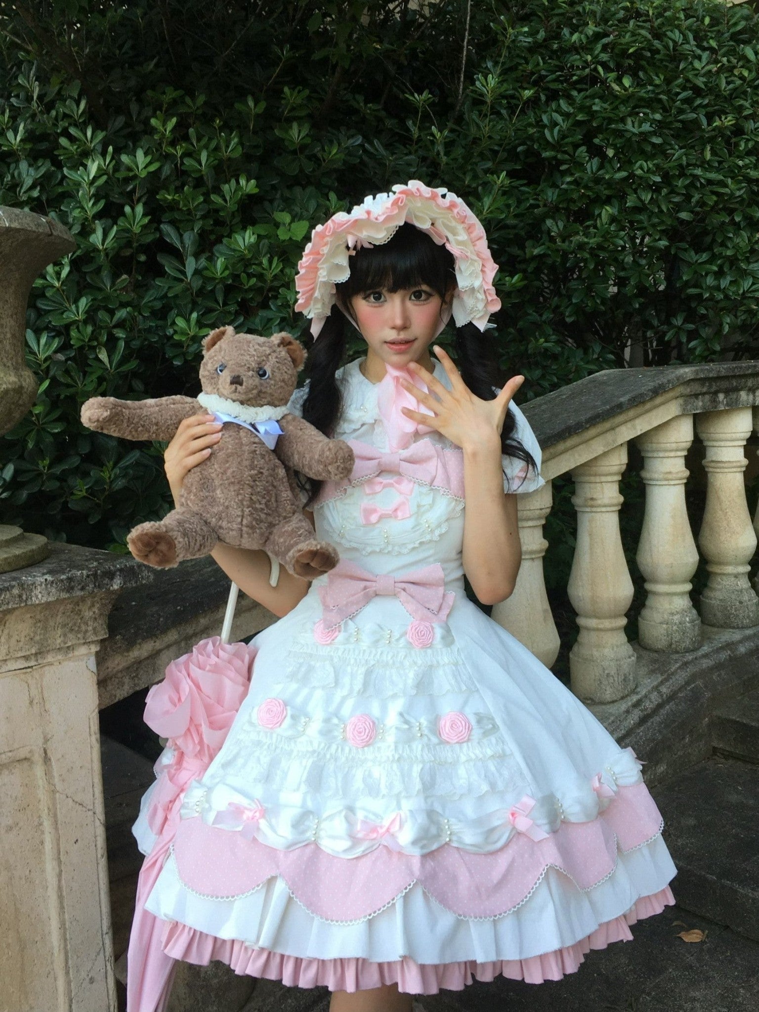 Cream Piping Cake Vintage Old-School Sweet Lolita Dress - LolitaEra