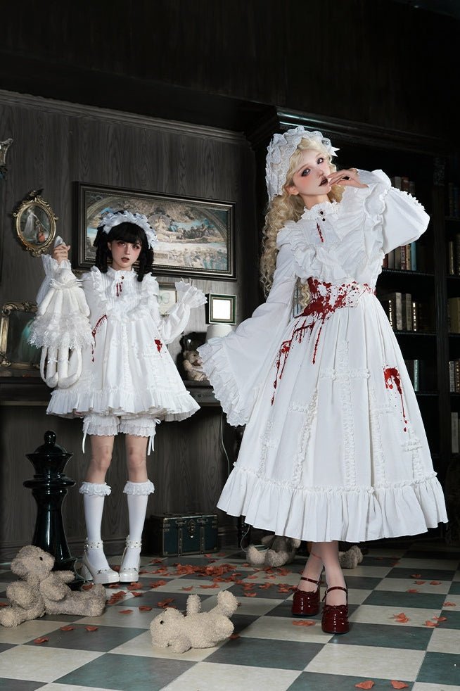 Cross Doll Gothic Lolita OP Dress Set LE1193 - LolitaEraShort OP SetSCross Doll Gothic Lolita OP Dress Set LE1193