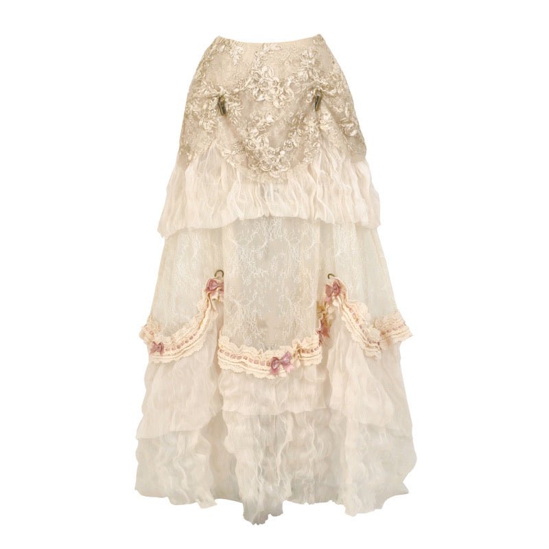 Cupid's Poem Casket Rococo Corset & Train Dress Set - LolitaEra