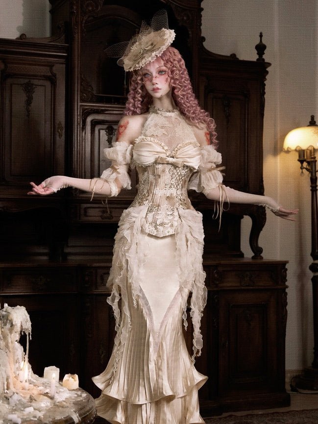 Cupid's Verse Casket Rococo Corset & Mermaid Skirt Set - LolitaEra