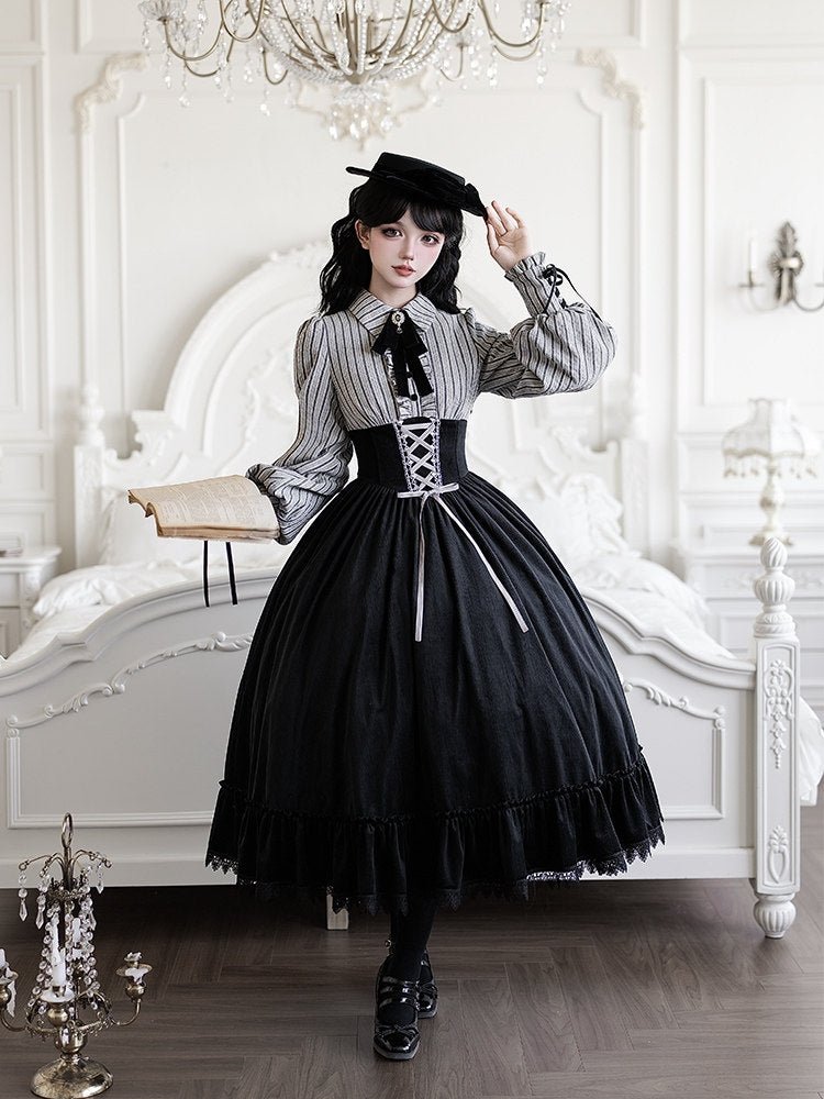 Curtain Call Classic Lolita OP/Mermaid Dress Set 1323 - LolitaEraOP Dress SetSCurtain Call Classic Lolita OP/Mermaid Dress Set 1323