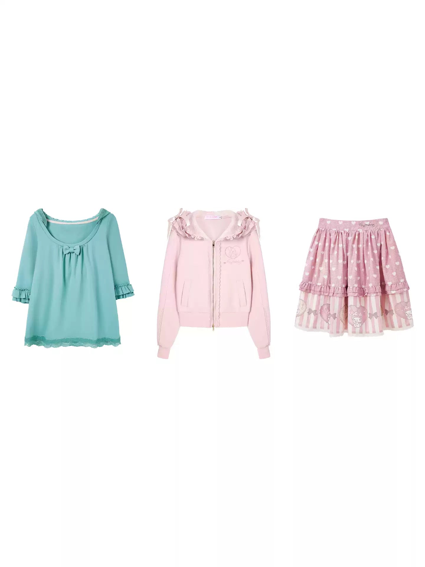 Cute Collaboration Set Sweatshirt Cropped Jacket Designer Half-Sleeve Top