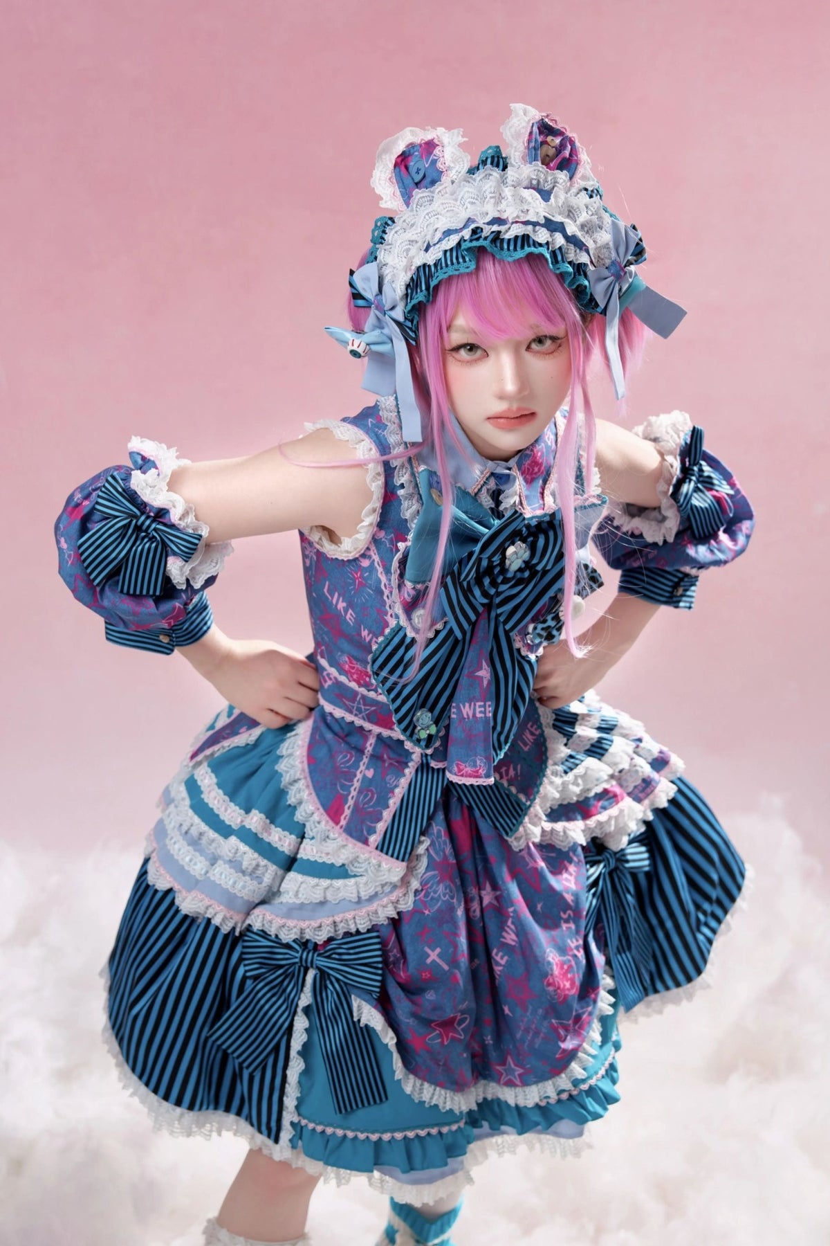 Cyber Sweet Graffiti Party Lolita JSK Full Set - LolitaEra