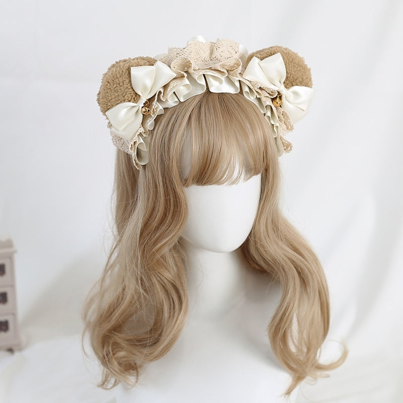 Lolita Sweet Bear Ear Bow Hair Accessory KC (20 Colors) LE6020