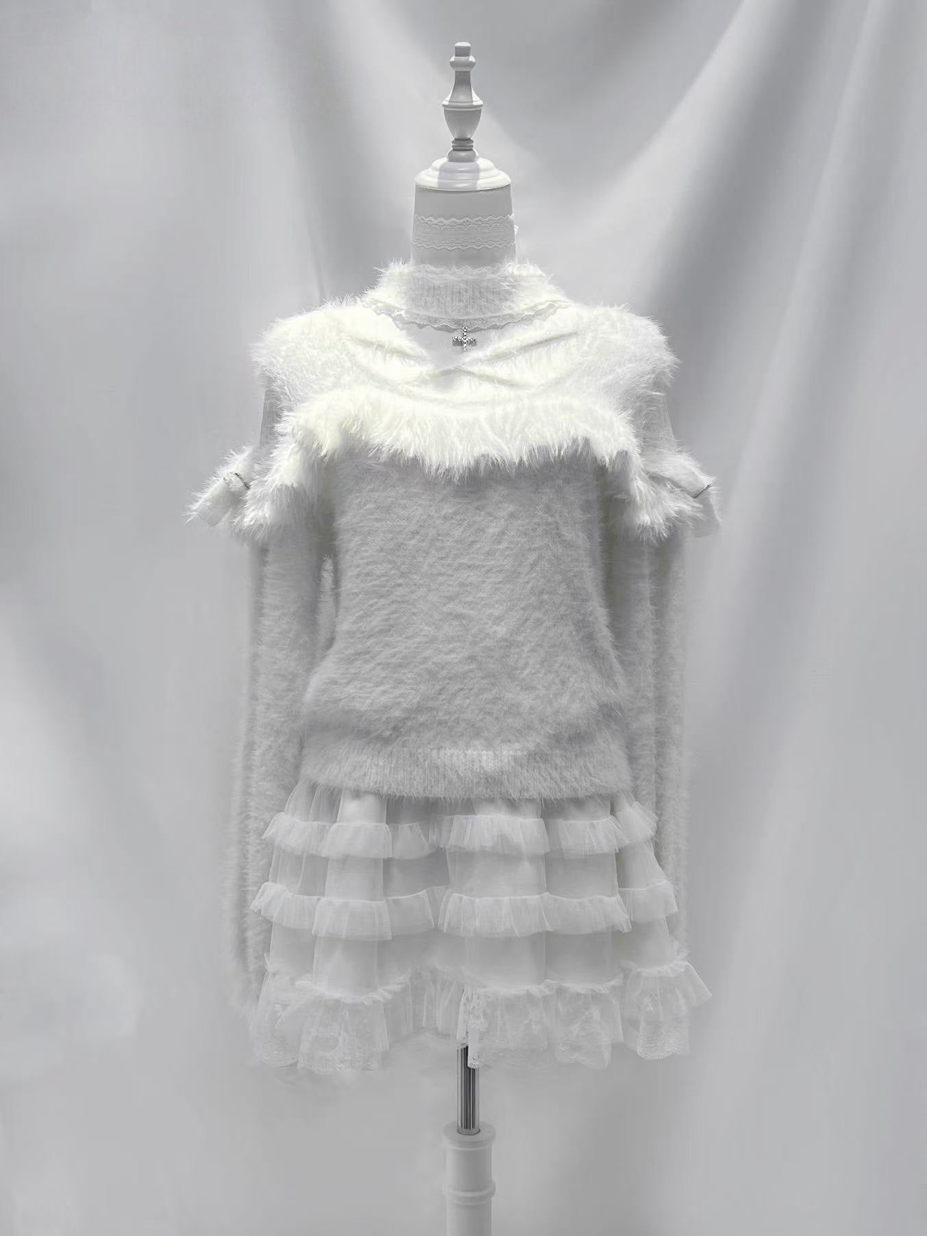 Lolita Japanese Subculture Cross Knit Top LR1006
