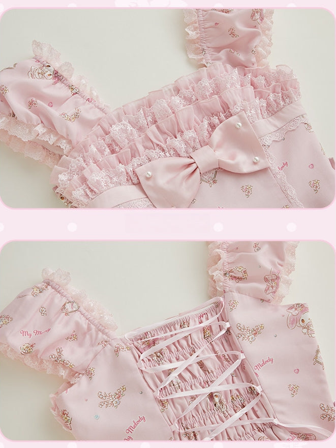 My Melody Collaboration Series Slim Fit OP Dress