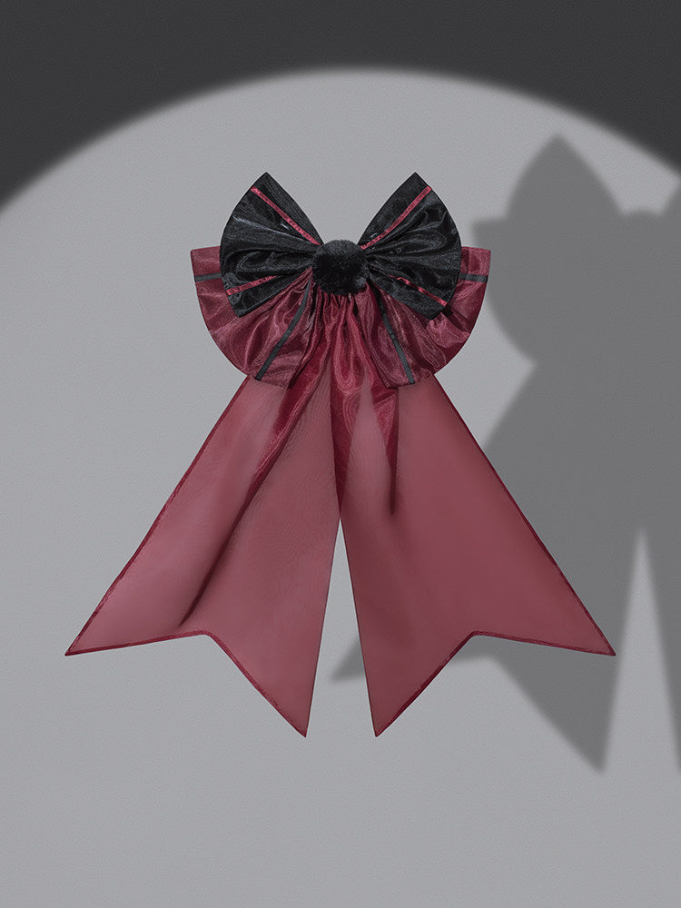 Dark Bunny Striped Gothic Lolita Dress with Rabbit Ear Hat and Tail - LolitaEra