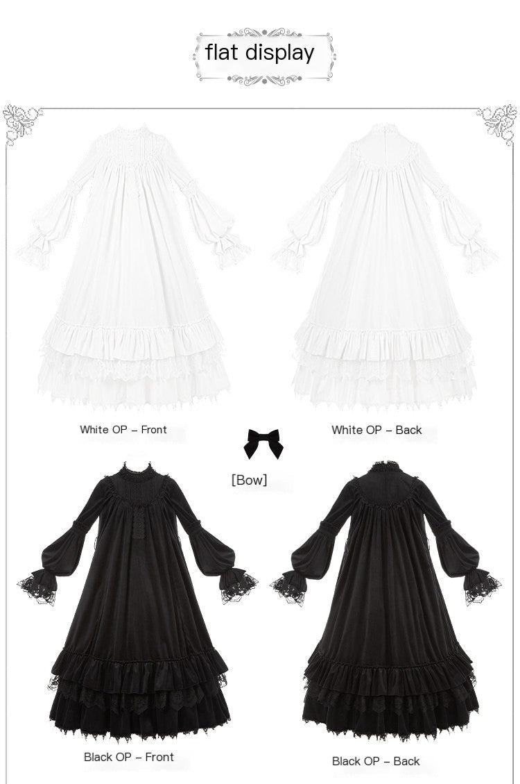 Dawn Chime & Dusk Ballad Gothic Doll-Silhouette Twin OP - LolitaEra