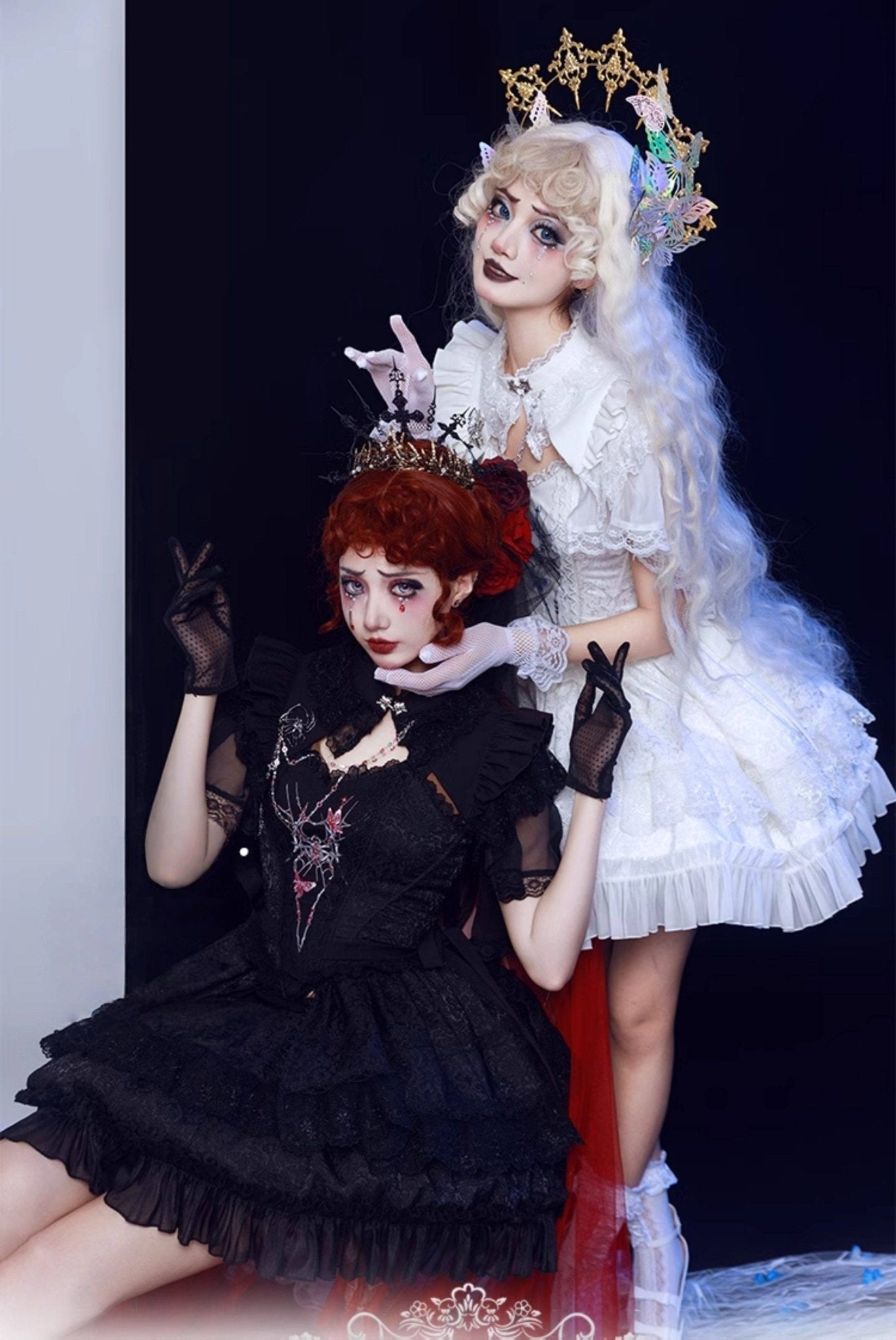 Dawn & Dusk Gothic Mini Skirt Set - LolitaEraBlack SetSDawn & Dusk Gothic Mini Skirt Set
