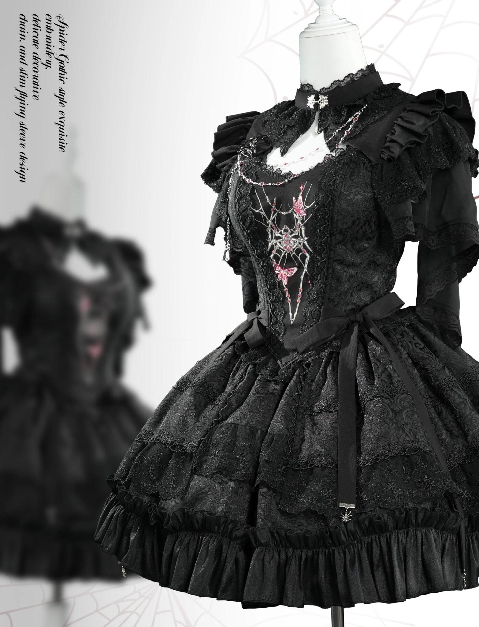 Dawn & Dusk Gothic Mini Skirt Set - LolitaEraBlack SetSDawn & Dusk Gothic Mini Skirt Set