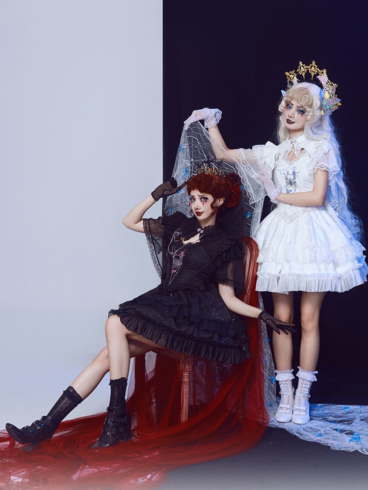 Dawn & Dusk Gothic Mini Skirt Set - LolitaEraBlack SetSDawn & Dusk Gothic Mini Skirt Set