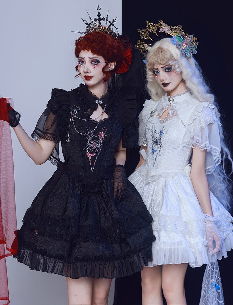 Dawn & Dusk Gothic Mini Skirt Set - LolitaEraBlack SetSDawn & Dusk Gothic Mini Skirt Set