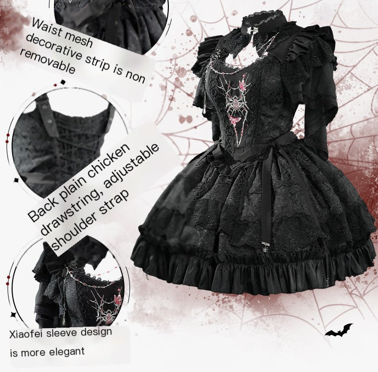 Dawn & Dusk Gothic Mini Skirt Set - LolitaEraBlack SetSDawn & Dusk Gothic Mini Skirt Set