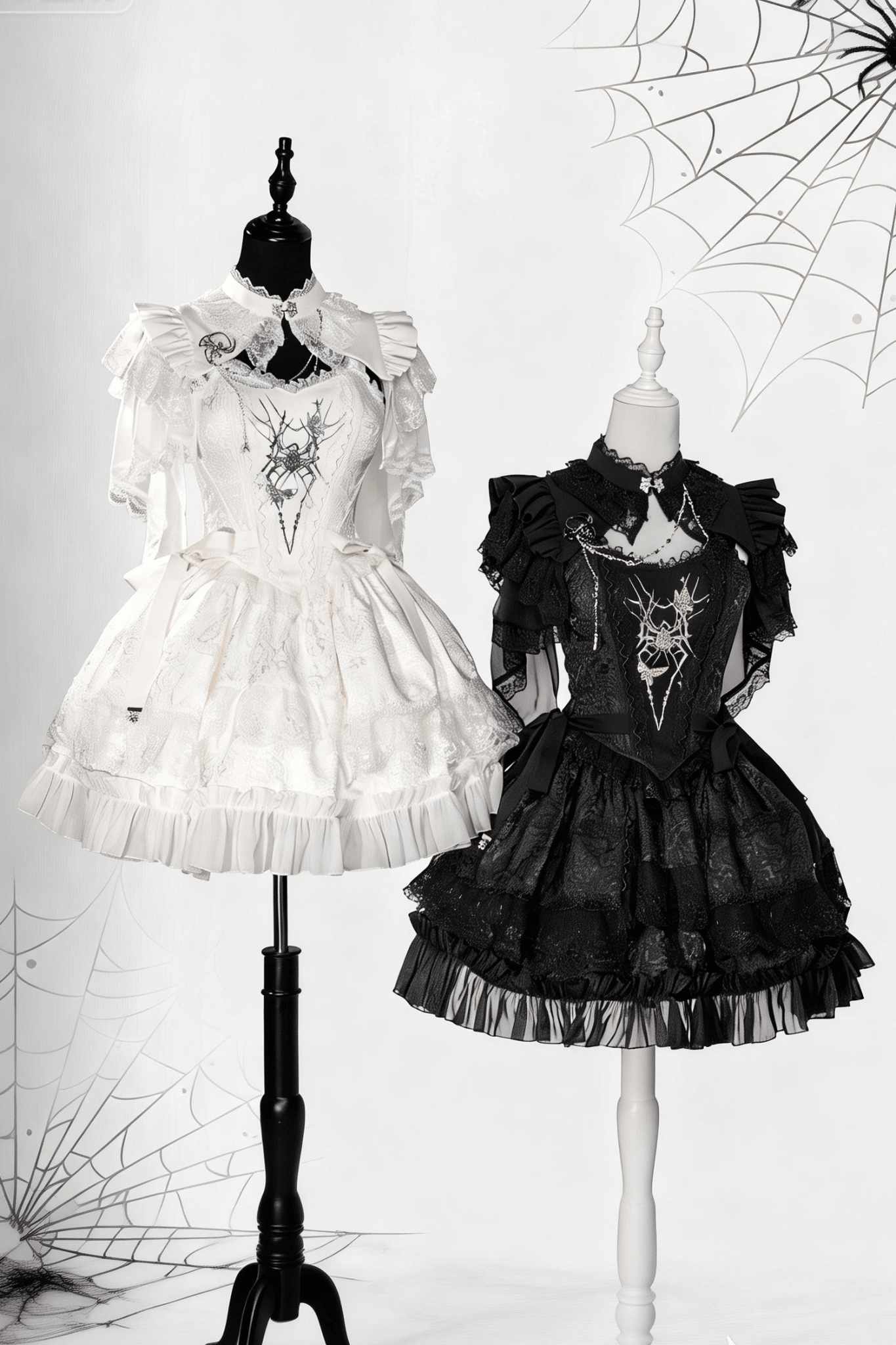 Dawn & Dusk Lolita Gothic Mini Skirt Set - LolitaEra