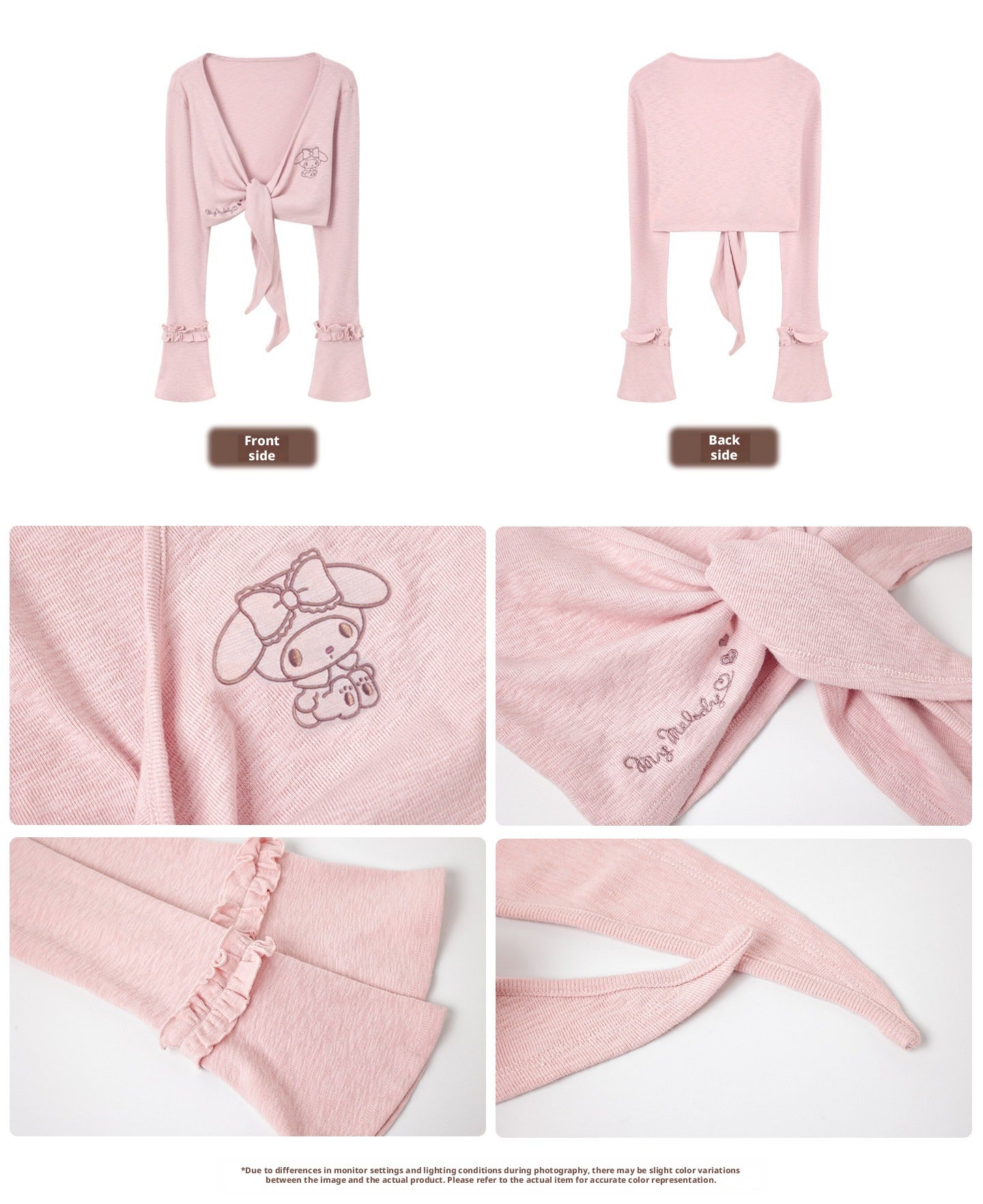 My Melody Pink Tie-Front Cardigan Polka Dot Cami Top Floral Shorts Set