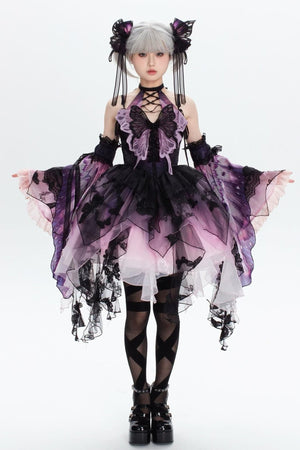Dead - Leaf Butterfly Gothic Lolita JSK Dress - LolitaEraFull SetSDead - Leaf Butterfly Gothic Lolita JSK Dress