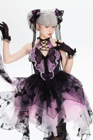Dead - Leaf Butterfly Gothic Lolita JSK Dress - LolitaEraPurple JSKSDead - Leaf Butterfly Gothic Lolita JSK Dress