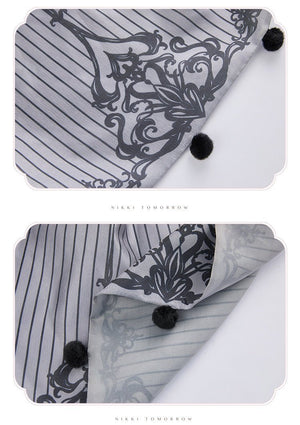 Deer Comes With Dreams Silver Black Lace Lolita JSK - LolitaEraBlack SetXSDeer Comes With Dreams Silver Black Lace Lolita JSK