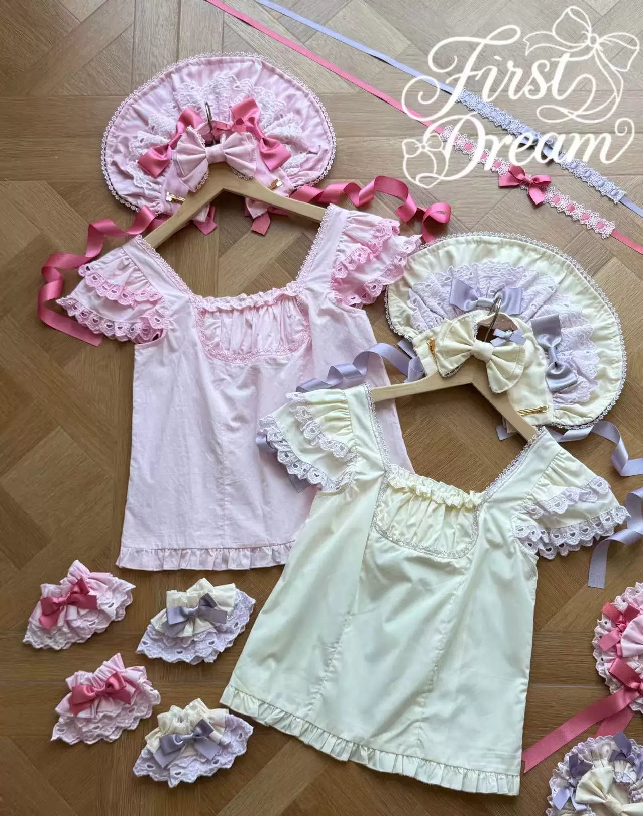 (Deposit) Eternal Maiden Heart Printed Striped Six-Panel JSK OP Lolita High-Waist Dress