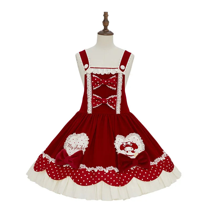Deposit Midsummer Story Melody Collaboration Series Cape Suspender Cardigan Apron JSK