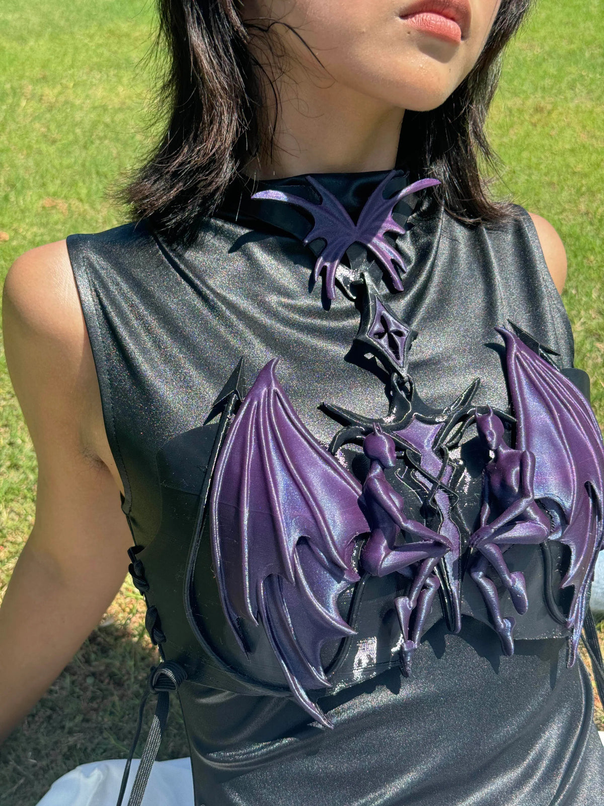 【Xilin's Style】Extro Code Devil Bra Tube Top Original Niche Design