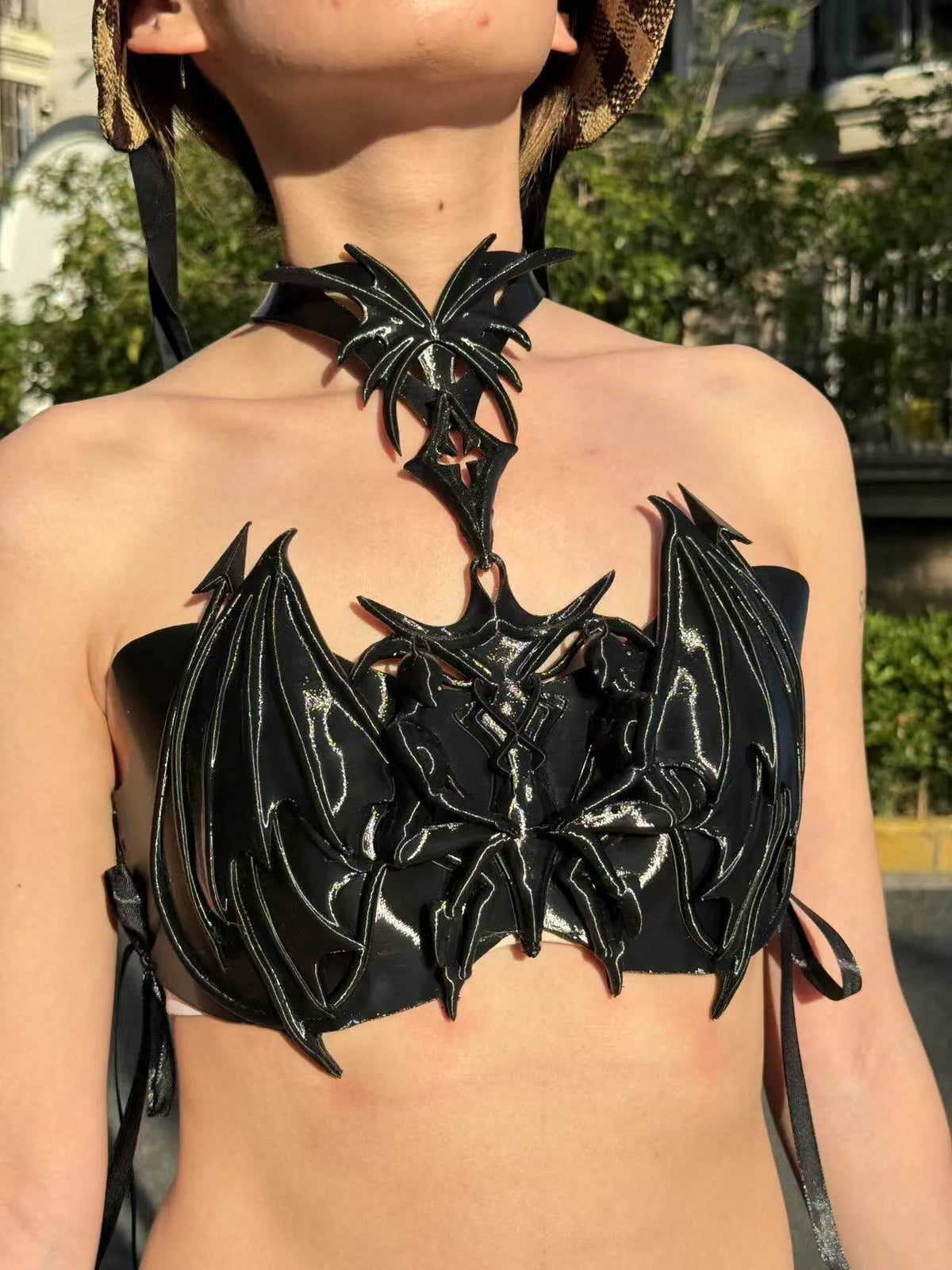 【Xilin's Style】Extro Code Devil Bra Tube Top Original Niche Design