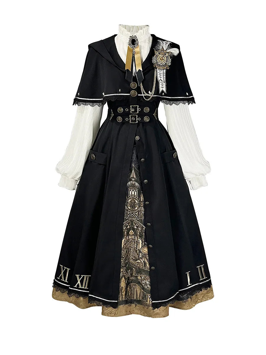 Unknown Star Original Time Dragon Lament Dark Academy Style Lolita Cape Vintage CLA Dress Spring
