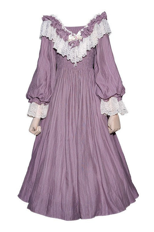 Dreamy Wisteria French Ruffled Purple Dress 1270 - LolitaEraPurpleSDreamy Wisteria French Ruffled Purple Dress 1270