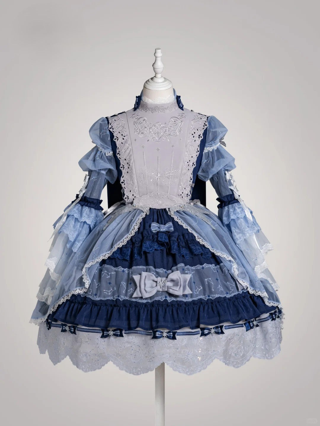 Stellar Symphony Lolita Light Moonlight & Midnight Sky Dress