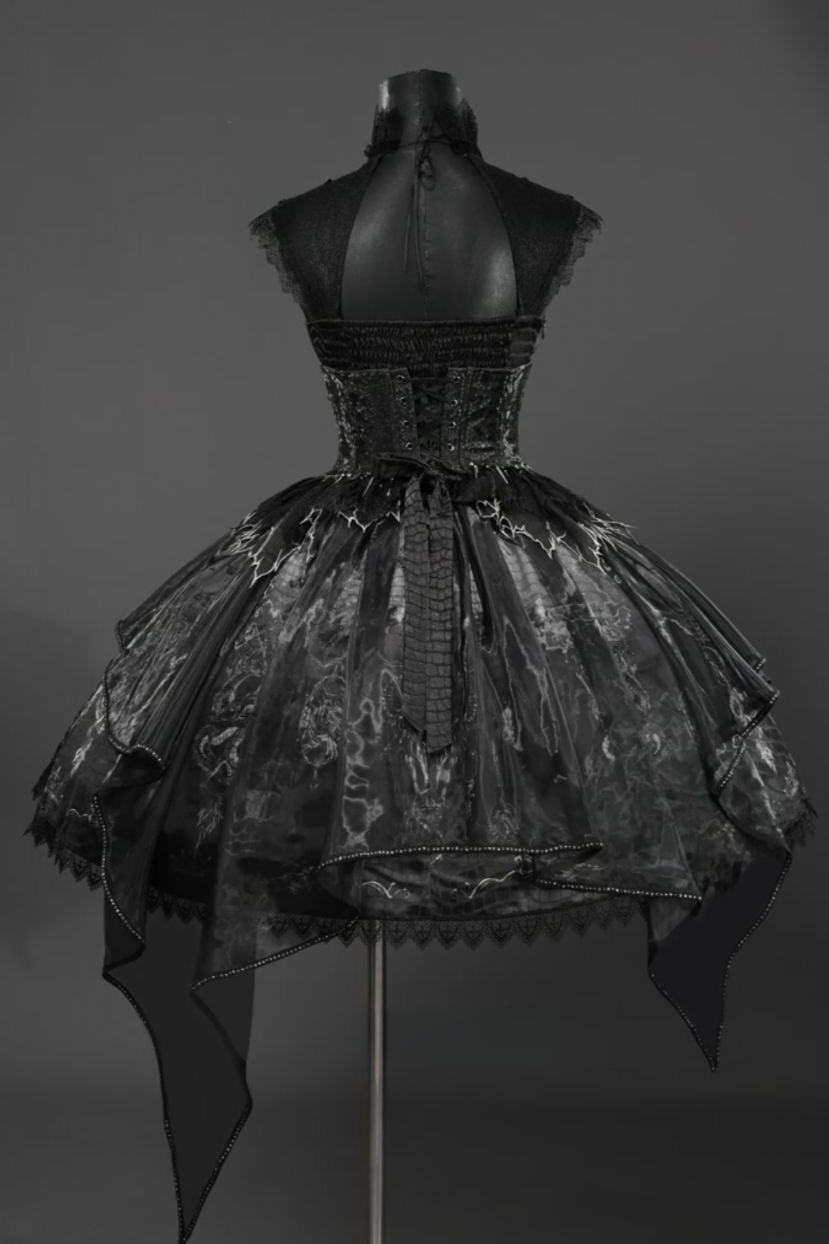 Dragon Bone Gothic Lolita Black JSK Dress