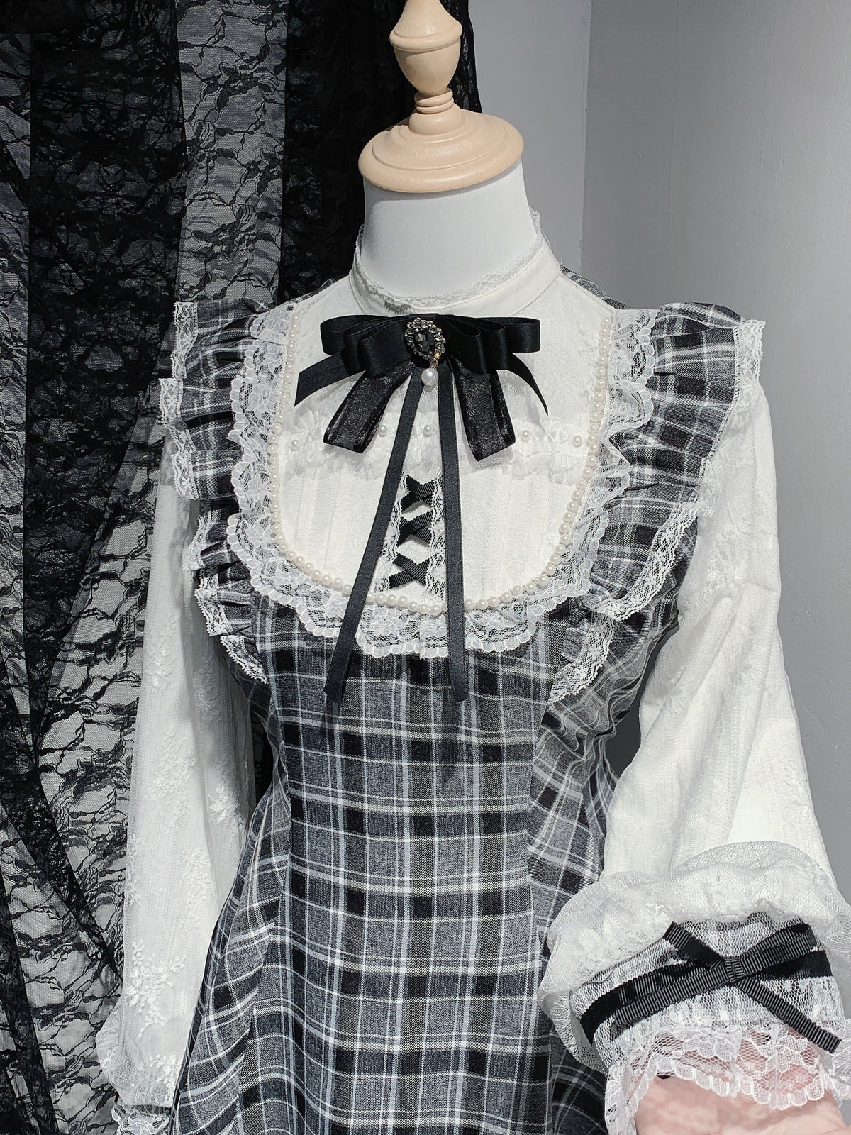 First Love Contract Lace Pearl Butterfly Top & Shorts Set