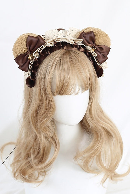 Lolita Sweet Bear Ear Bow Hair Accessory KC