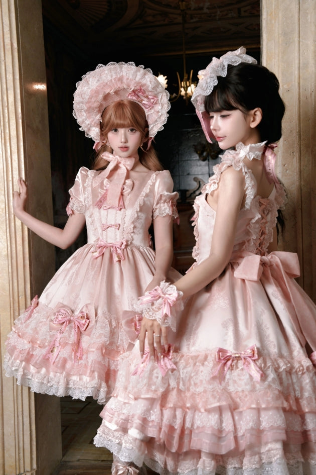 Satin Rose Sweet Lolita OP JSK Dress