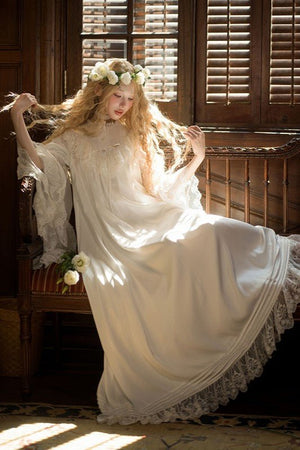 Edwardian Princess Court Style OP Dress - LolitaEraBeige SetSEdwardian Princess Court Style OP Dress