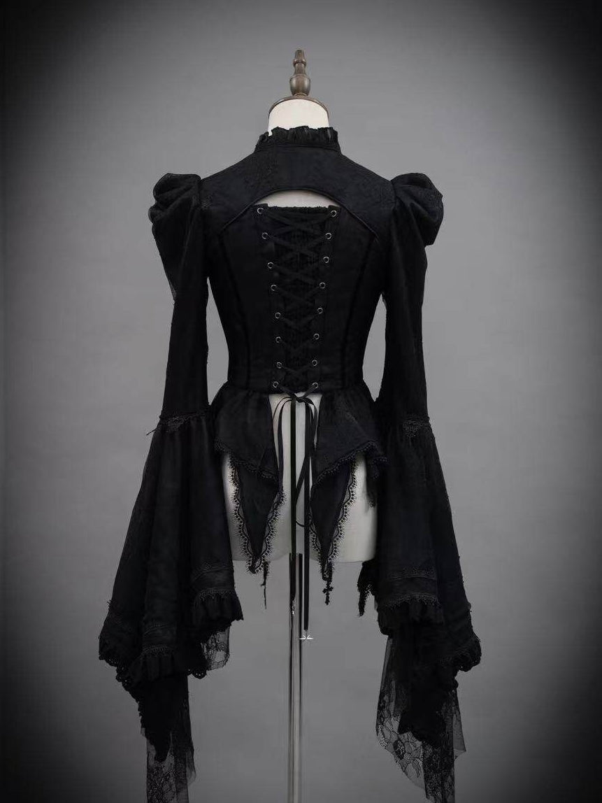 Rose Church Lolita Gothic Irregular Top & SK with Witch Hat Set
