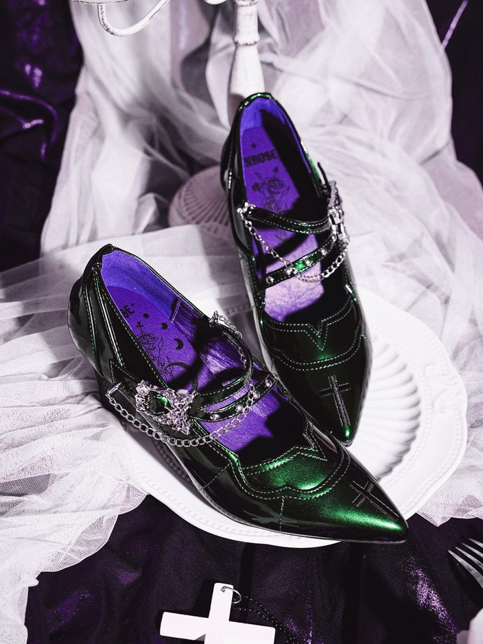 Lolita Gothic Cross Heels LE5030