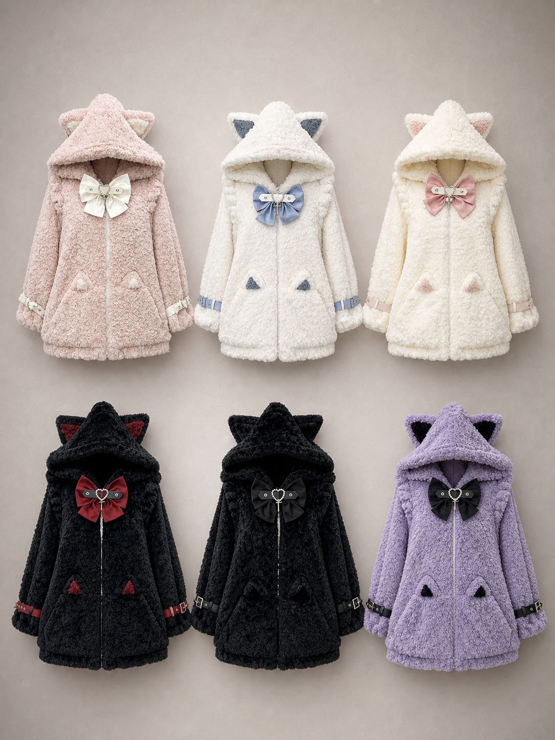 Earthquake Kitty Fluffy Cat Ear J-Style Sweet Cool Lolita Outwear