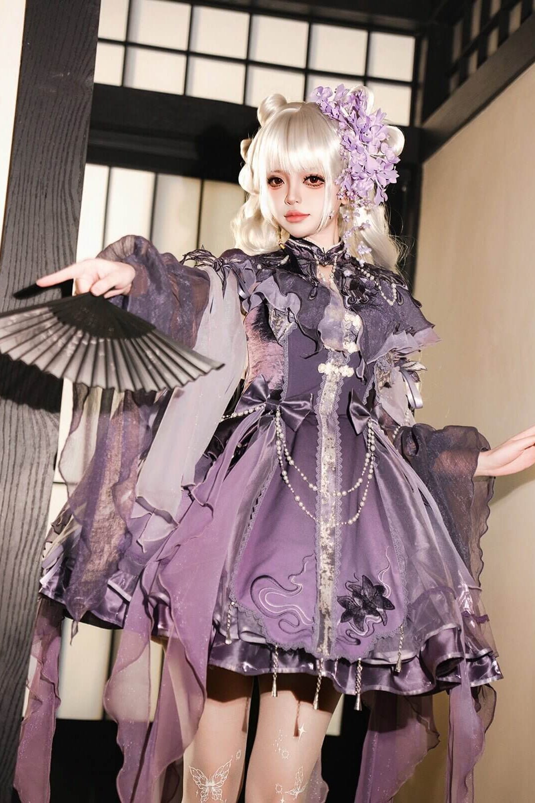 Fairy Butterfly Elegant Purple Lolita Dress - LolitaEraSetSFairy Butterfly Elegant Purple Lolita Dress