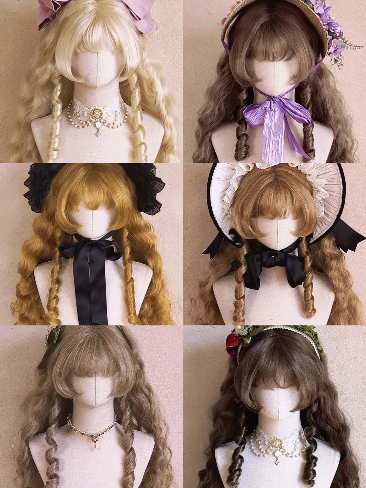 Fallen Heroine Lolita Finger Wave Instant Noodle Curly Wig - LolitaEra