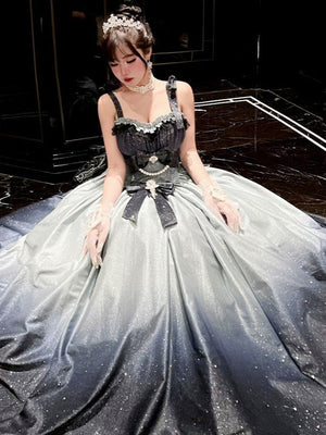 Fantasy Sea & Starry Galaxy Long Party Dress - LolitaEraBlue DressSFantasy Sea & Starry Galaxy Long Party Dress