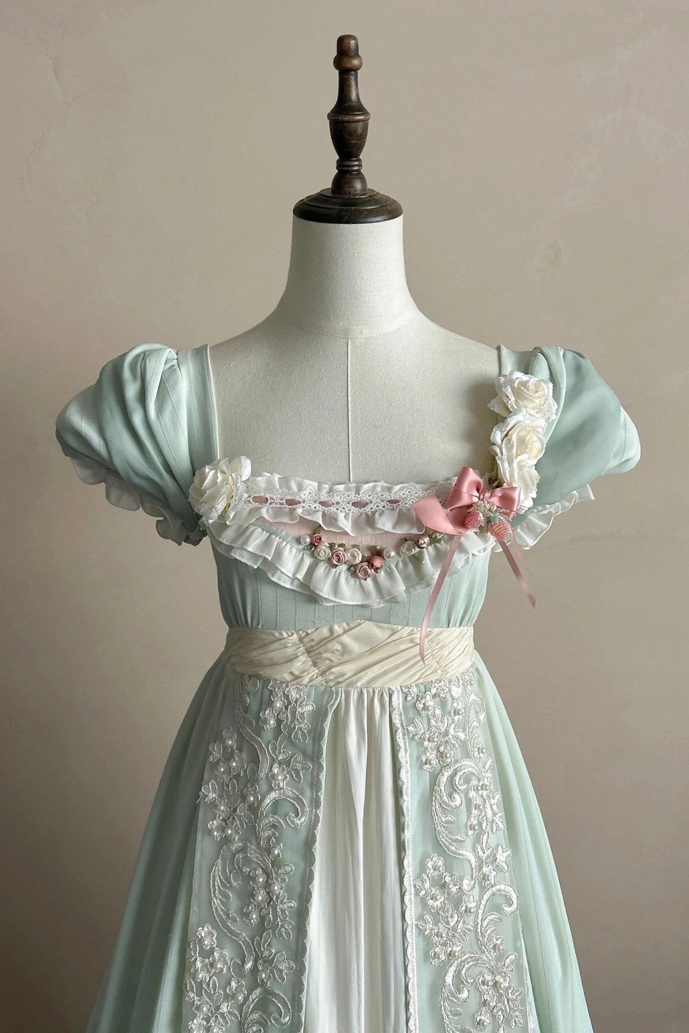 Feast Eve Empire Waist Lolita Dress 1238 - LolitaEraGreen OPSFeast Eve Empire Waist Lolita Dress 1238