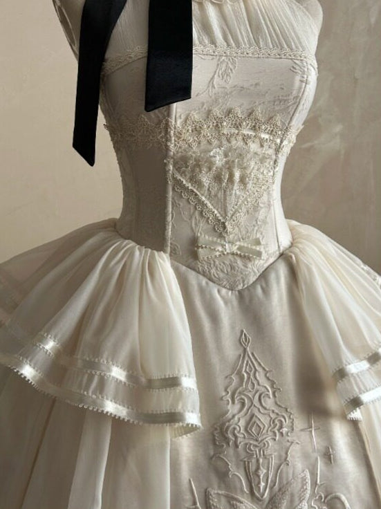 Free Letter Lolita Classic Embroidered Long Dress